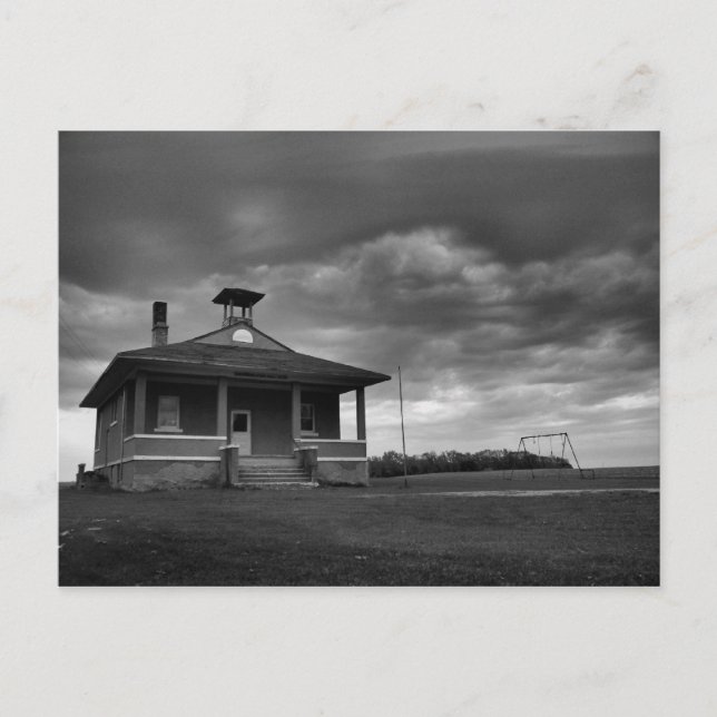 Old Bergen Schoolhouse Postcard (Front)