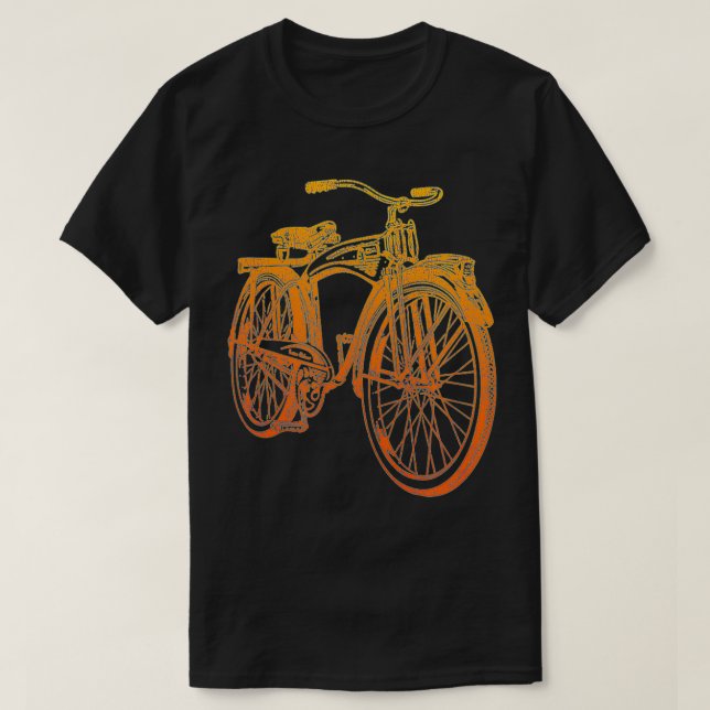 Old Bike Distressed Bicycle  T-Shirt (Design Front)
