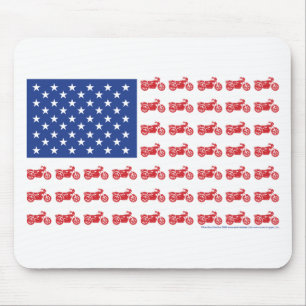 OLD-BIKE-FLAG-2-TEE MOUSE PAD