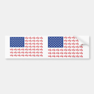 OLD-BIKE-FLAG-TEE BUMPER STICKER