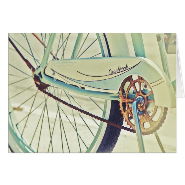 Old bike on sidewalk (Front Horizontal)