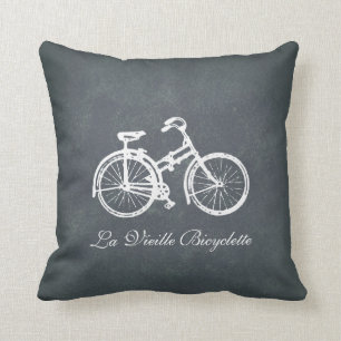 Old Bike Throw Pillow