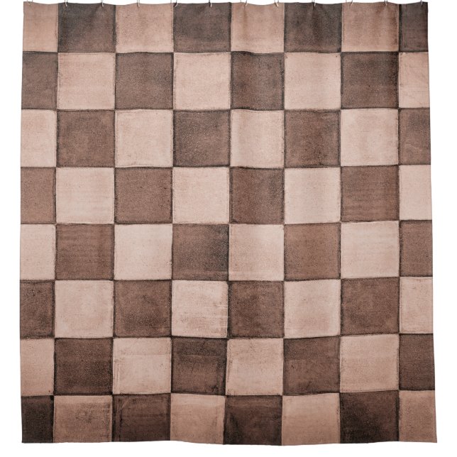 Old black and white tiled stone wall texture backg (Front)