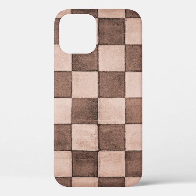 Old black and white tiled stone wall texture backg Case-Mate iPhone case (Back)