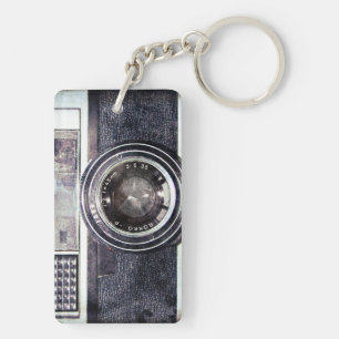 Old black camera keychain
