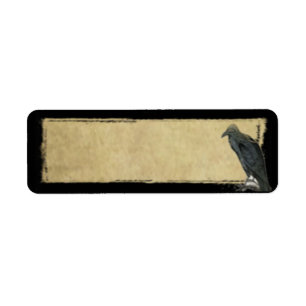 Old Black Raven- Prim Return Address Labels...