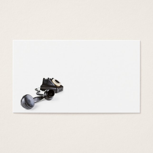 Old Black Telephone With Rotary Dial (Front)