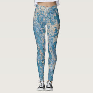 Old Blue Paint, Splattered Leggings