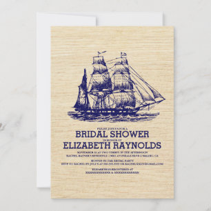 Old Boat Bridal Shower Invitations