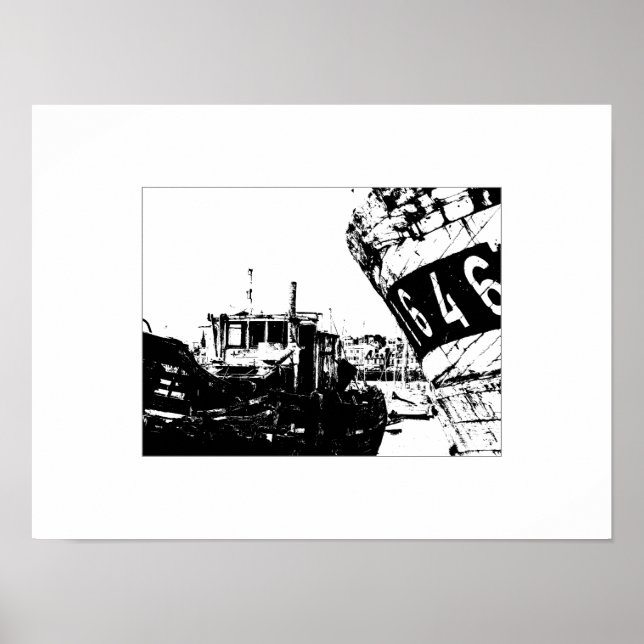 Old boats in Brittany Poster (Front)