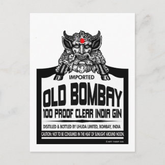 Old Bombay Gin Postcard