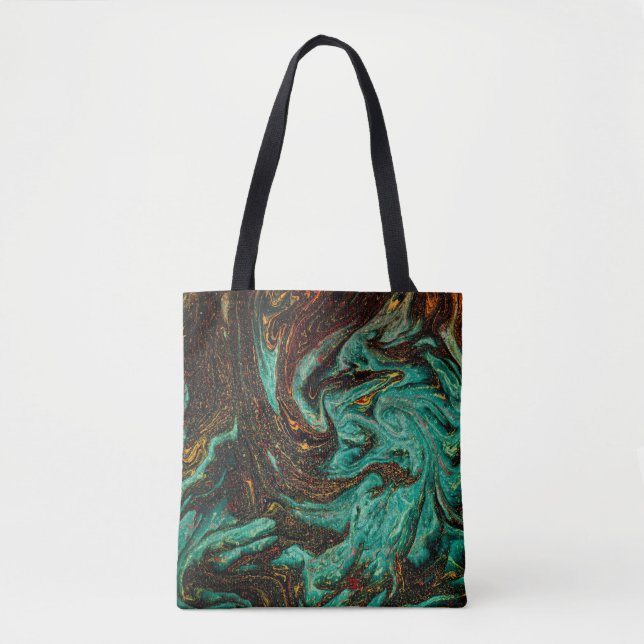 Old book cover with abstract antique pattern  tote bag (Front)