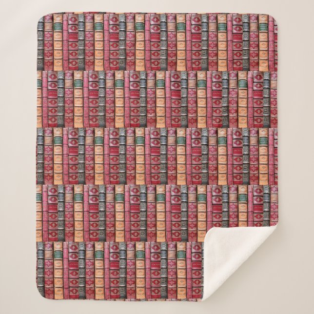 Old Book Library (English Essays) Sherpa Blanket (Front)