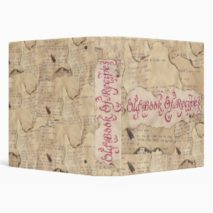 Old Book Of Recipes Binder