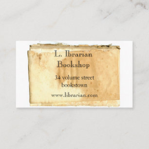 Old book themed business card