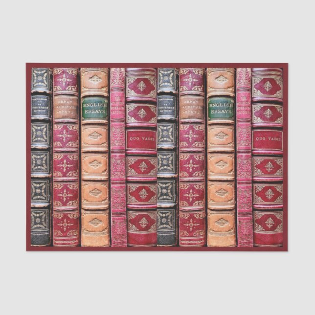 Old Books Decoupage (English Essays) Tissue Paper (Front)