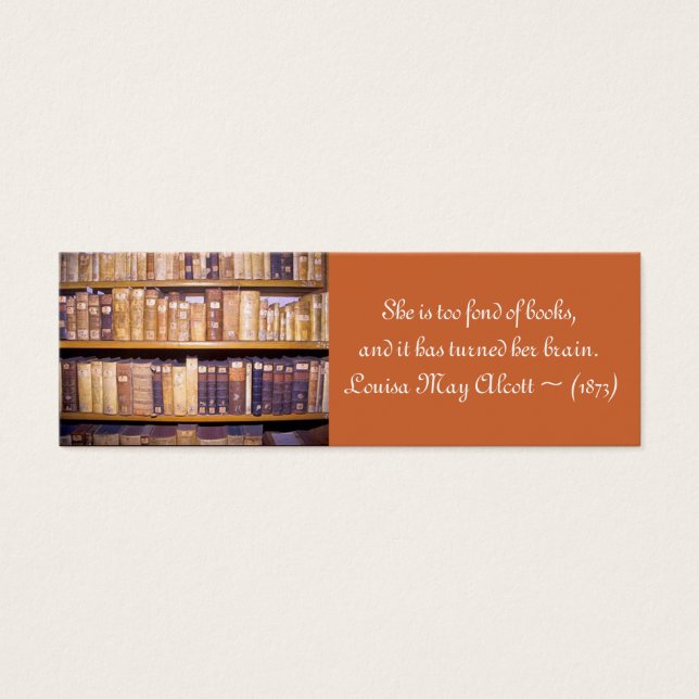 Old Books/Quotation mini-bookmark (Front)