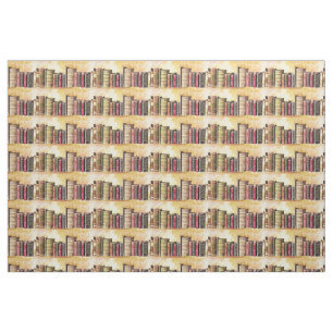 Old Books Striped Fabric