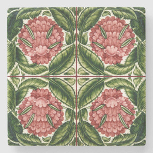 Old Botanical Victorian Design Stone Coaster