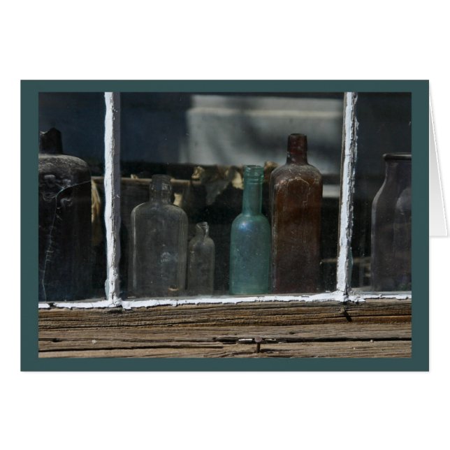 Old  Bottles, Bodie CA - Card (Front Horizontal)