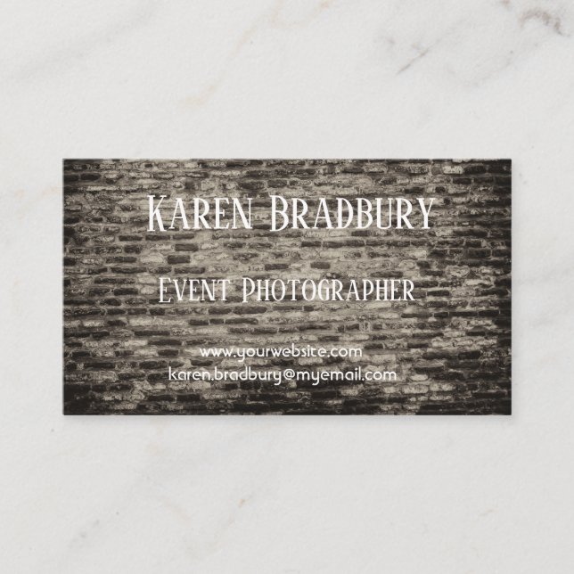 Old Brick Wall Business Card (Front)