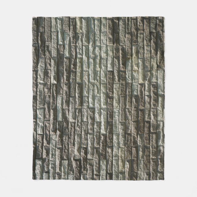 Old Brick Wall: Distressed Texture Fleece Blanket (Front)