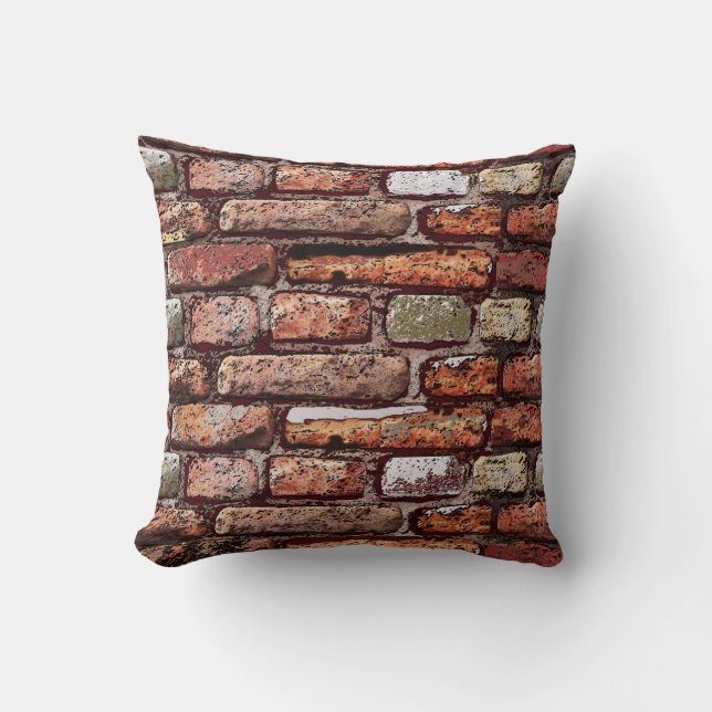 Old brick wall. Loft. Throw Pillow (Front)