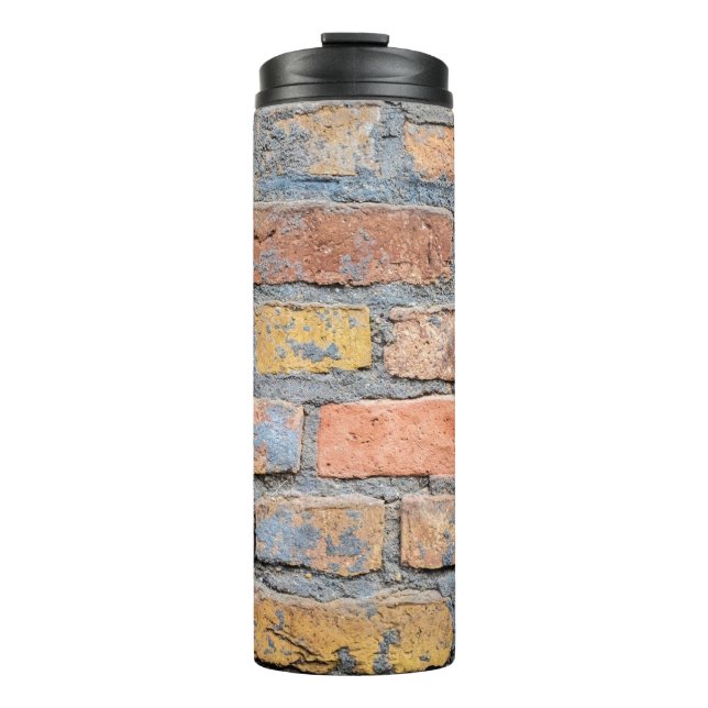 Old brick wall texture backgroundarchitecture, bac thermal tumbler (Front)