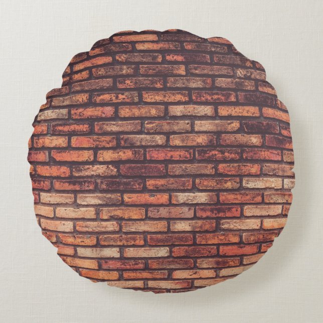 old brick wall texture backgroundbackground,hipste round pillow (Front)