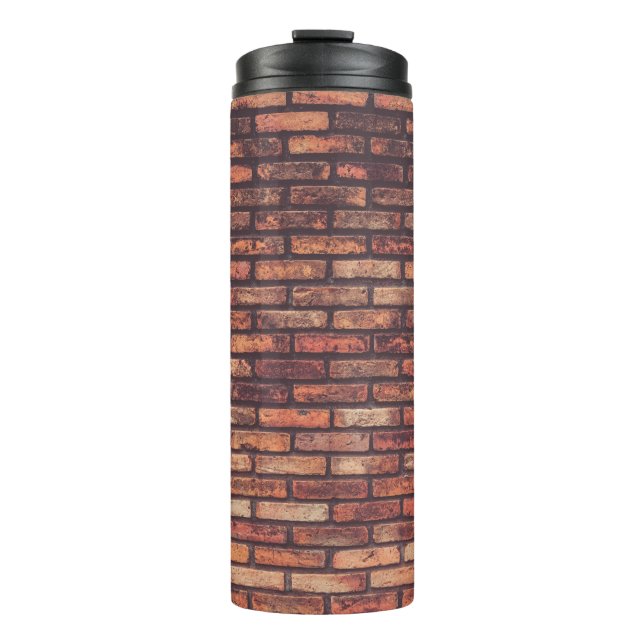 old brick wall texture backgroundbackground,hipste thermal tumbler (Front)