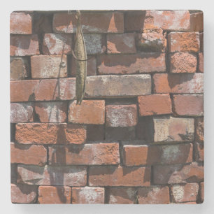 Old Bricks Abstract Stone Coaster