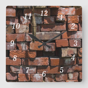 Old Bricks Abstract Wall Clock