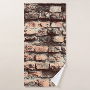 Old bricks wallbackground,block,brick,brown,old,pa bath towel
