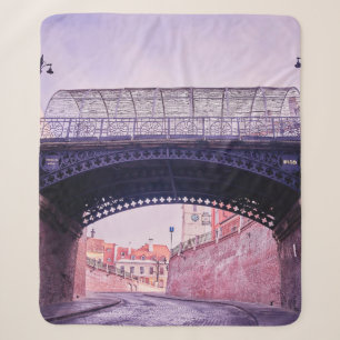 Old bridge, medieval bridgeantique, arch, archite sherpa blanket