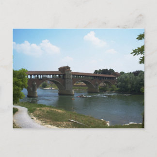 Old Bridge Pavia Postcard