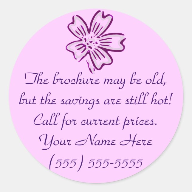 Old Brochure, Hot Prices Sticker (Front)