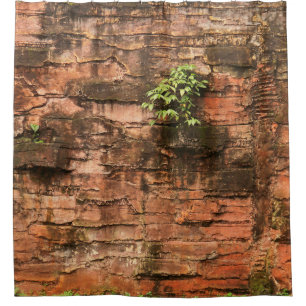 Old broken brick wall