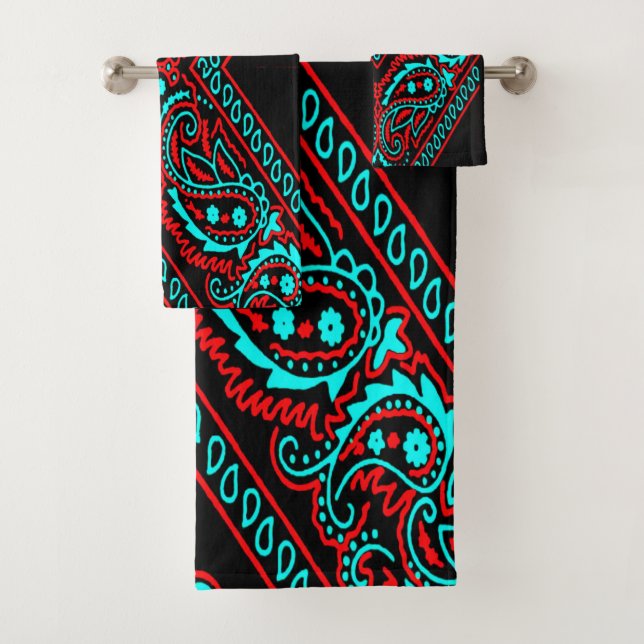 Old Brown Bandana 6 version 2 Bath Towel Set (Insitu)