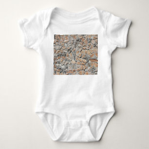 Old Brown Castle Stone Texture Baby Bodysuit