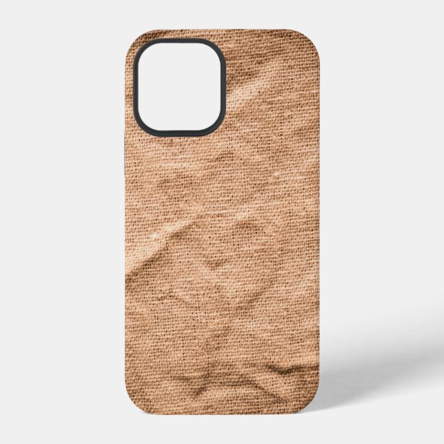 Old brown cloth background iPhone case (Back)