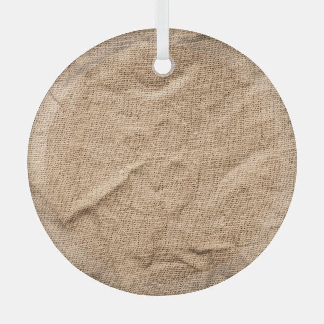 Old brown cloth: textured background. glass ornament (Front)