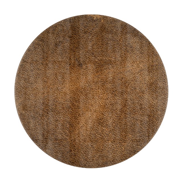 Old Brown Leather: Textured Background Cutting Board (Front)