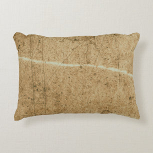Old brown paper texture. Vintage paper. Aged vinta Accent Pillow