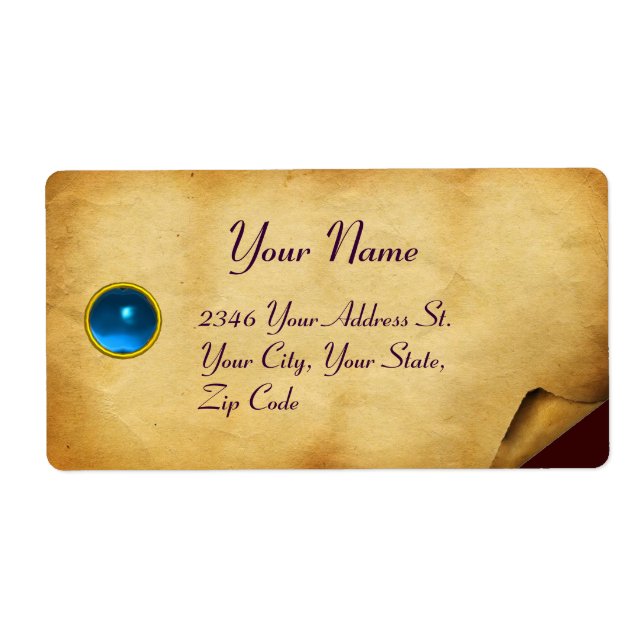 OLD BROWN PARCHMENT,GEM STONE (Front)