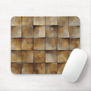 Old Brown Tile Pattern Mouse Pad