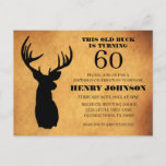 Old Buck 60th Birthday Party Invitation Postcard<br><div class="desc">Old Buck is turning (insert age here) and further customize with date,  location and RSVP information for a great birthday party!</div>