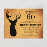 Old Buck 60th Birthday Party Invitation Postcard<br><div class="desc">Old Buck is turning (insert age here) and further customize with date,  location and RSVP information for a great birthday party!</div>