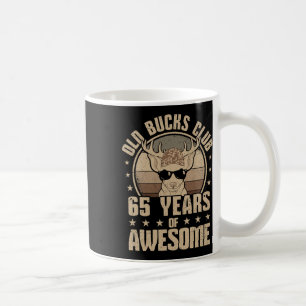 Old Bucks Club 65 Years Of Awesome Hunter 65th Bir Coffee Mug