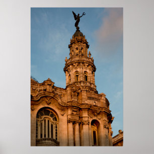 Old building Spire, Havana, Cuba Poster