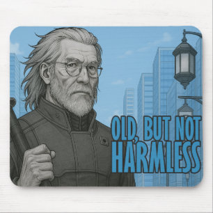 Old But Not Harmless Cyberpunk Samurai Mousepad